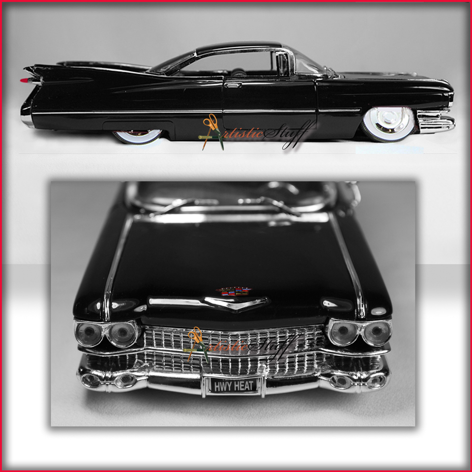 1959 Cadillac Coupe De Ville Diecast Car 1:24 Jada Toys 8 inch Black